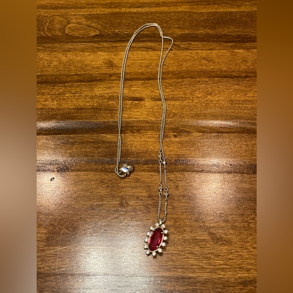 Kendra Scott Berry Red Brett Necklace in Gold